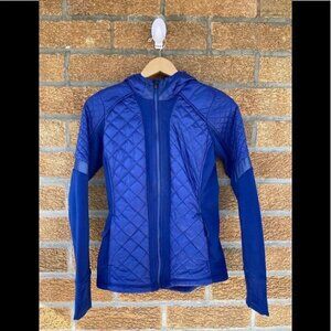Athleta Women’s Jacket Coat Blue  Quilted Fitted XS